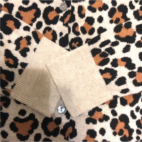 NWOT A NEW DAY 100% Cotton Leopard Cheetah Animal Print Knit Cardigan Sweater - Picture 13 of 16